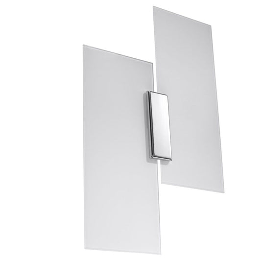 Wall lamp steel, glass Fabiano modern Design E27 - SILVIONIX