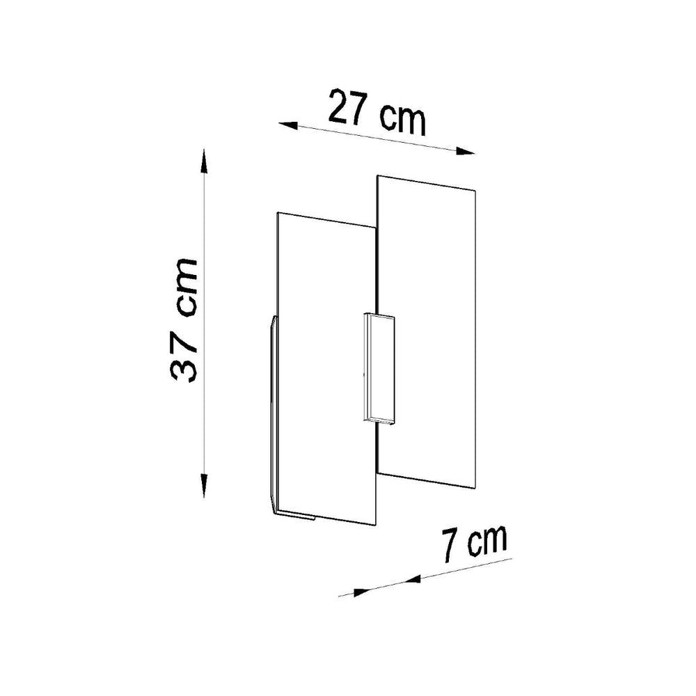 Wall lamp steel, glass Fabiano modern Design E27 - SILVIONIX