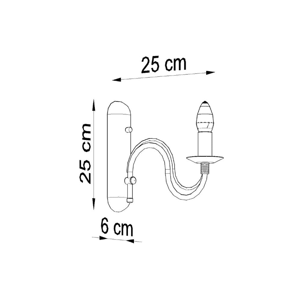 Wall lamp steel Minerwa modern Design E14 - SILVIONIX