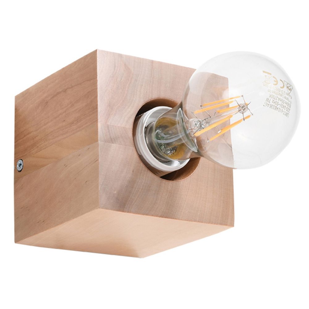 Wall lamp wood Ariz Scandinavian Design E27 - SILVIONIX