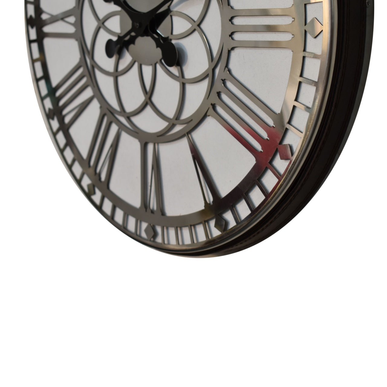 White and Chrome Hanging Wall Clock - SILVIONIX