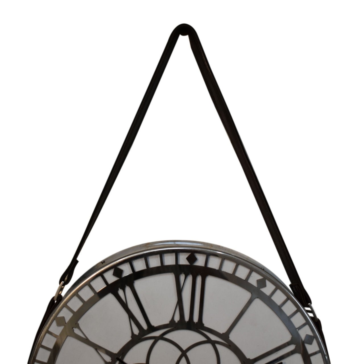 White and Chrome Hanging Wall Clock - SILVIONIX