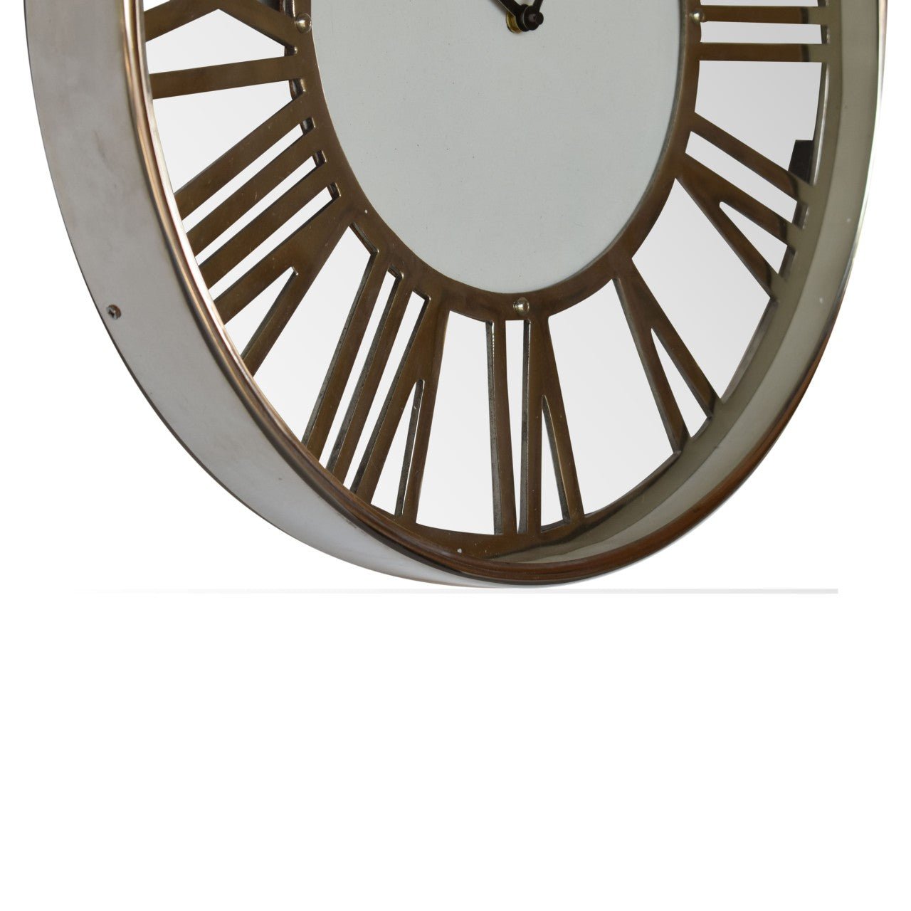 White and Chrome Wall Clock - SILVIONIX