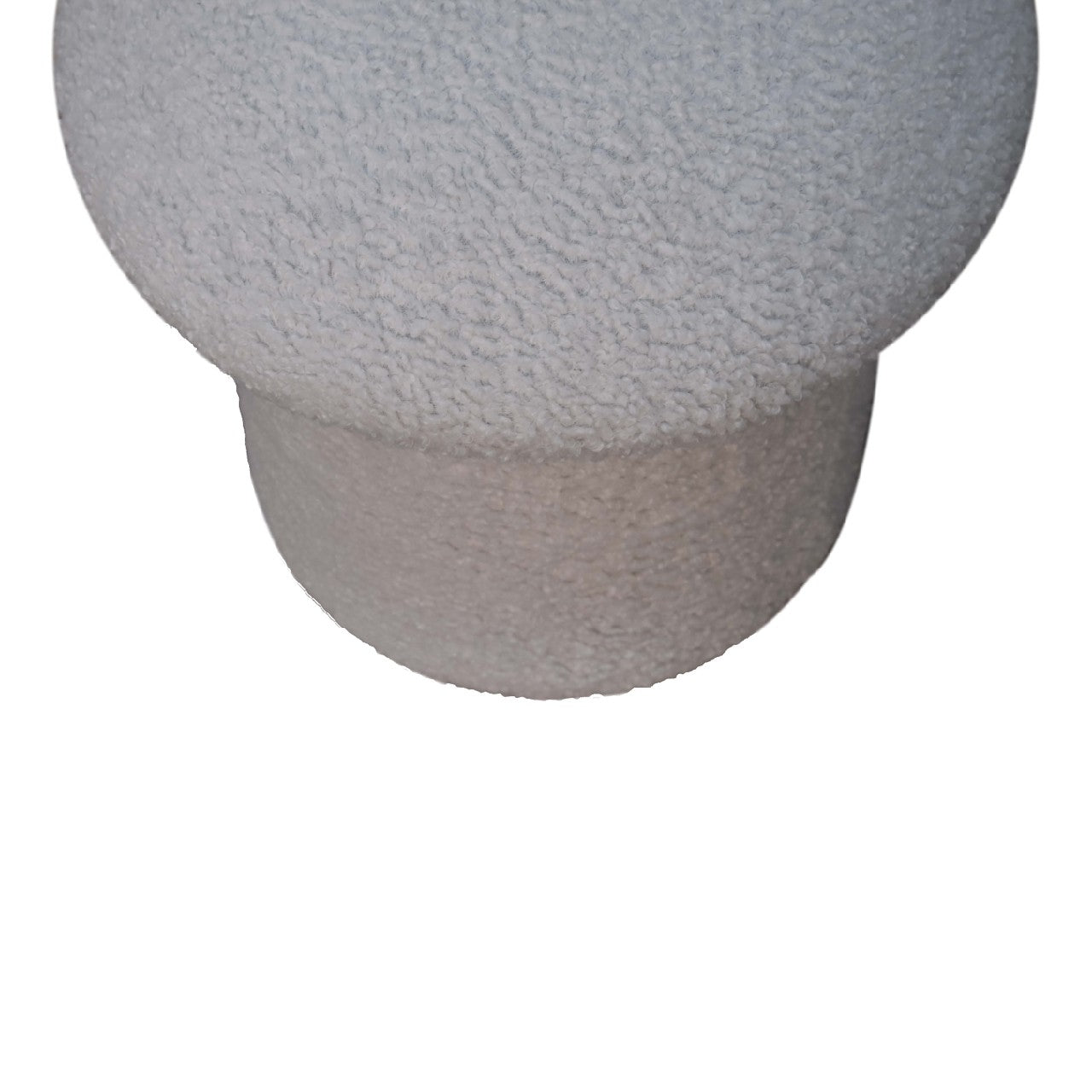 White Boucle Mushroom Footstool - SILVIONIX