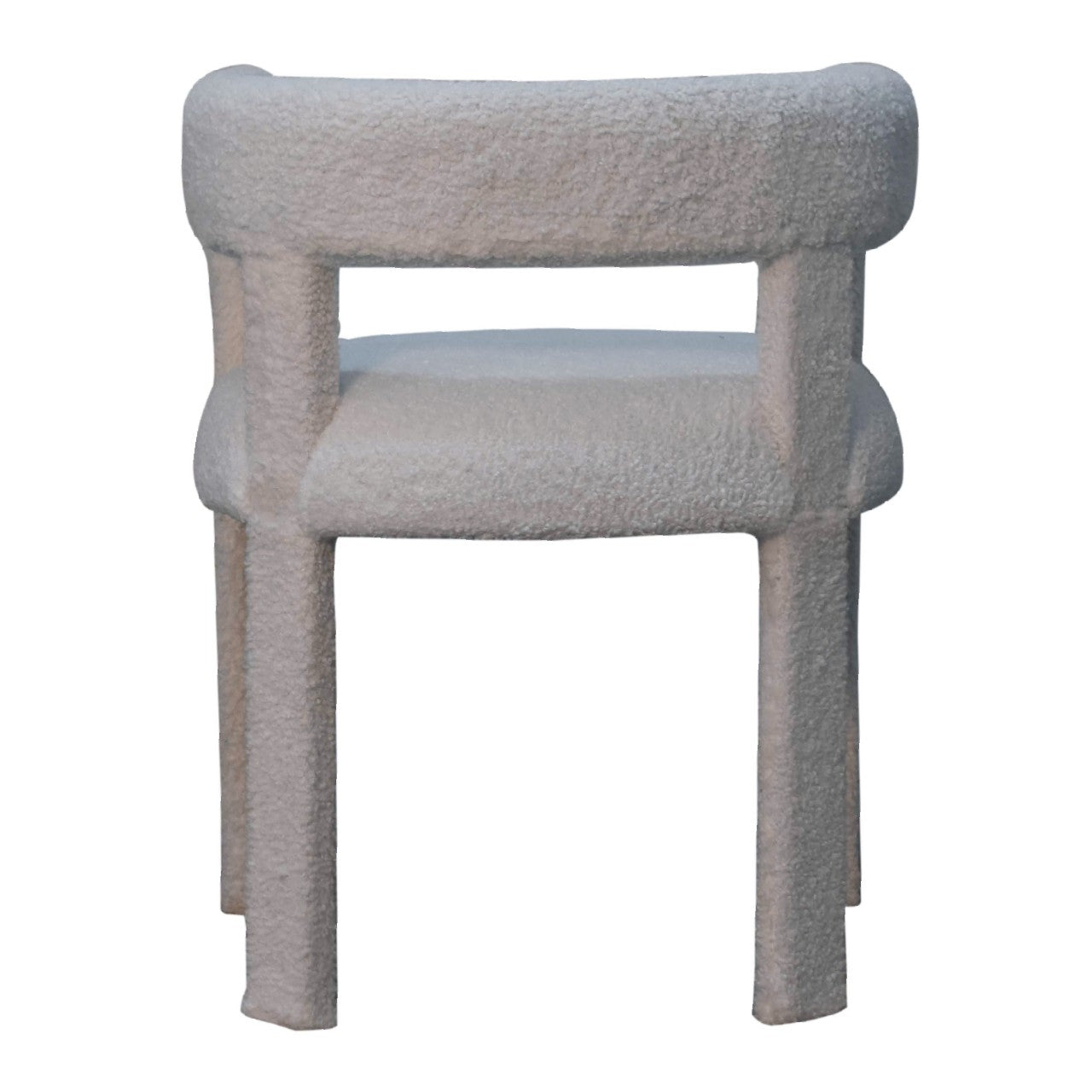 White Boucle Occasional Chair - SILVIONIX