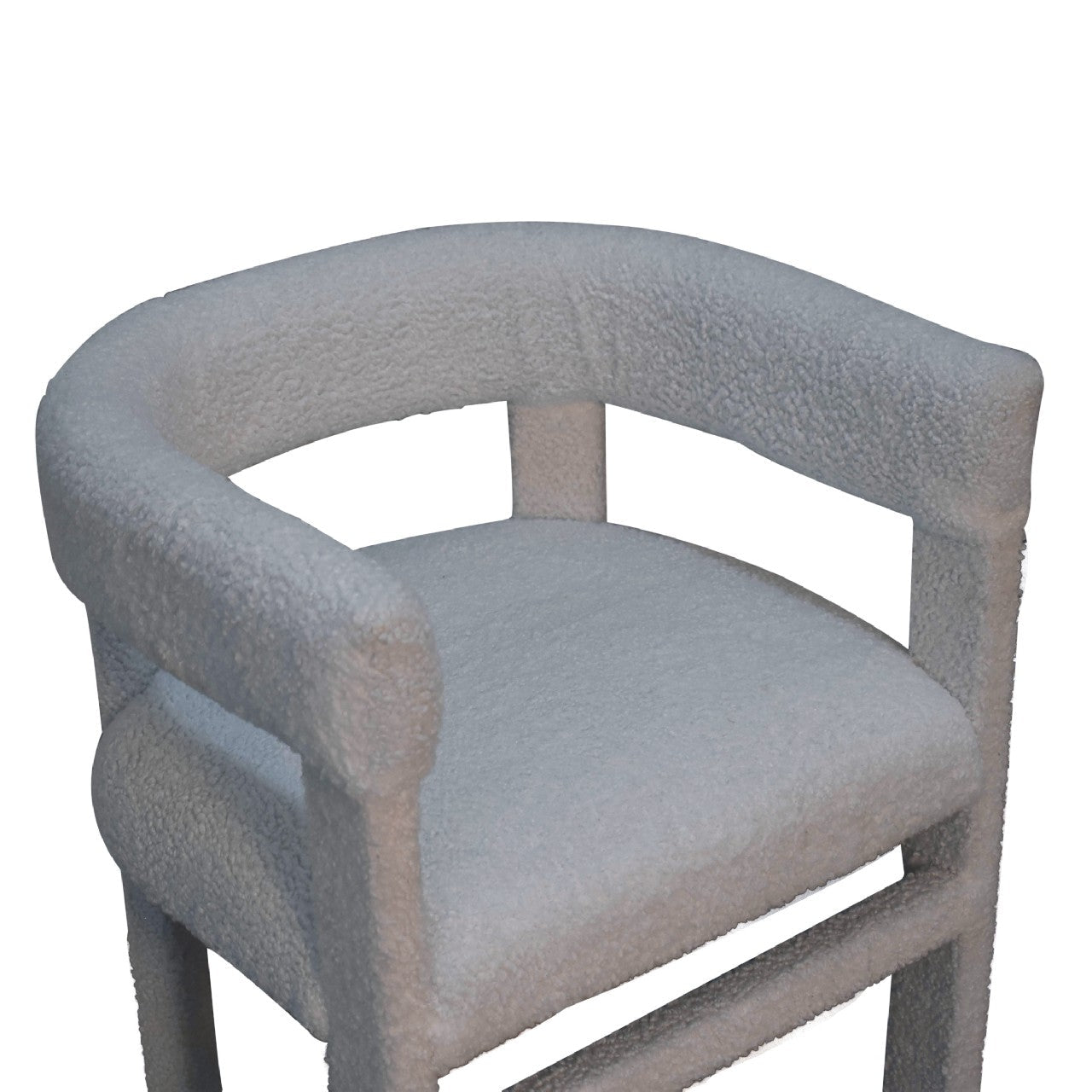 White Boucle Occasional Chair - SILVIONIX