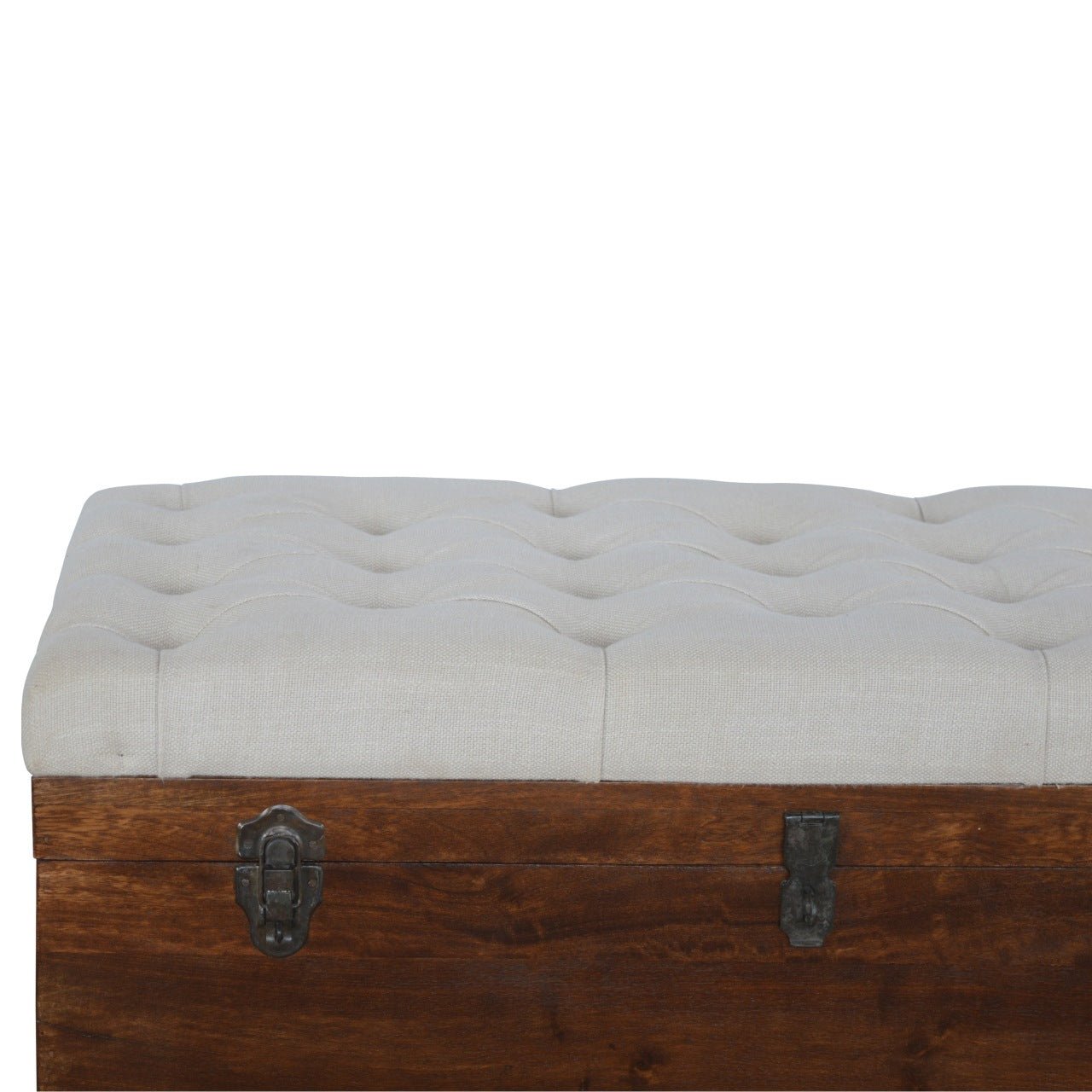 White Linen Storage Trunk - SILVIONIX