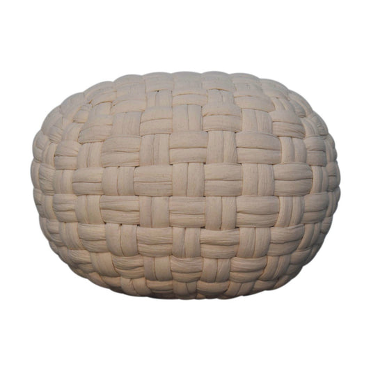 White Tube Pouffe - SILVIONIX