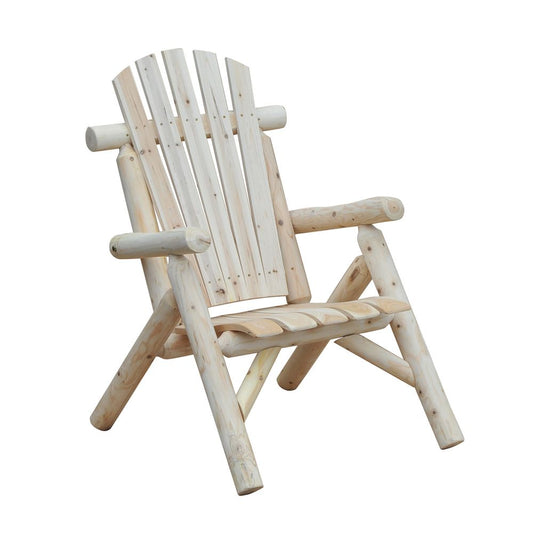 Wooden Adirondack Chair Fir Wood Frame, Natural Wood Chaise Reclined Bench - SILVIONIX