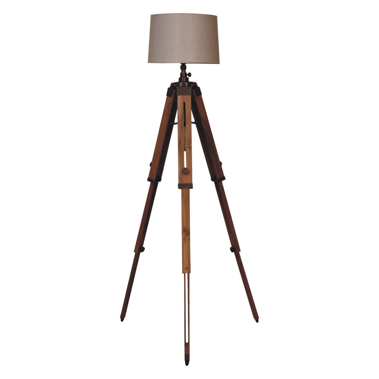 Wooden Tripod Lamp - SILVIONIX