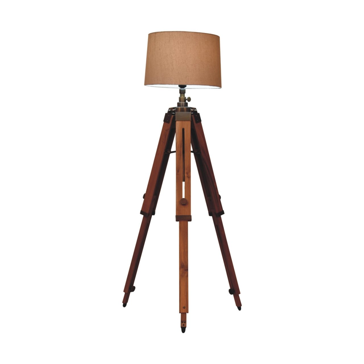 Wooden Tripod Lamp - SILVIONIX