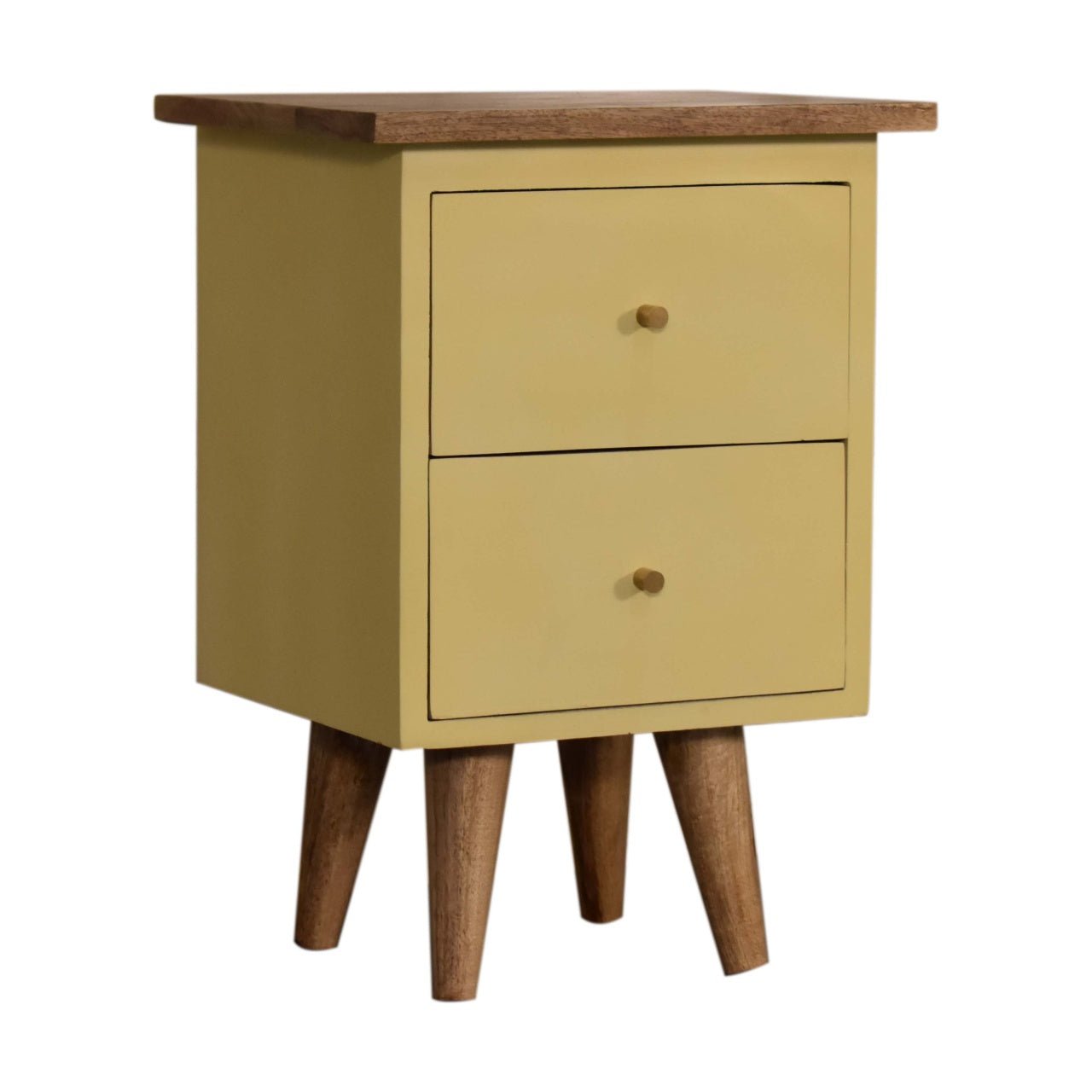 Yellow Hand Painted Bedside - SILVIONIX